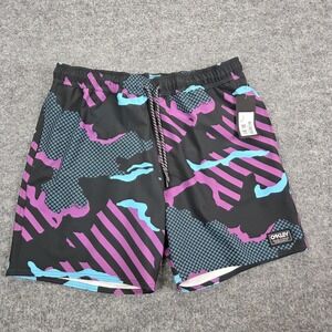 Oakley Swim Shorts Mens Large‎ Black Camo Beachshort 18 Stripegrip FOA404816X